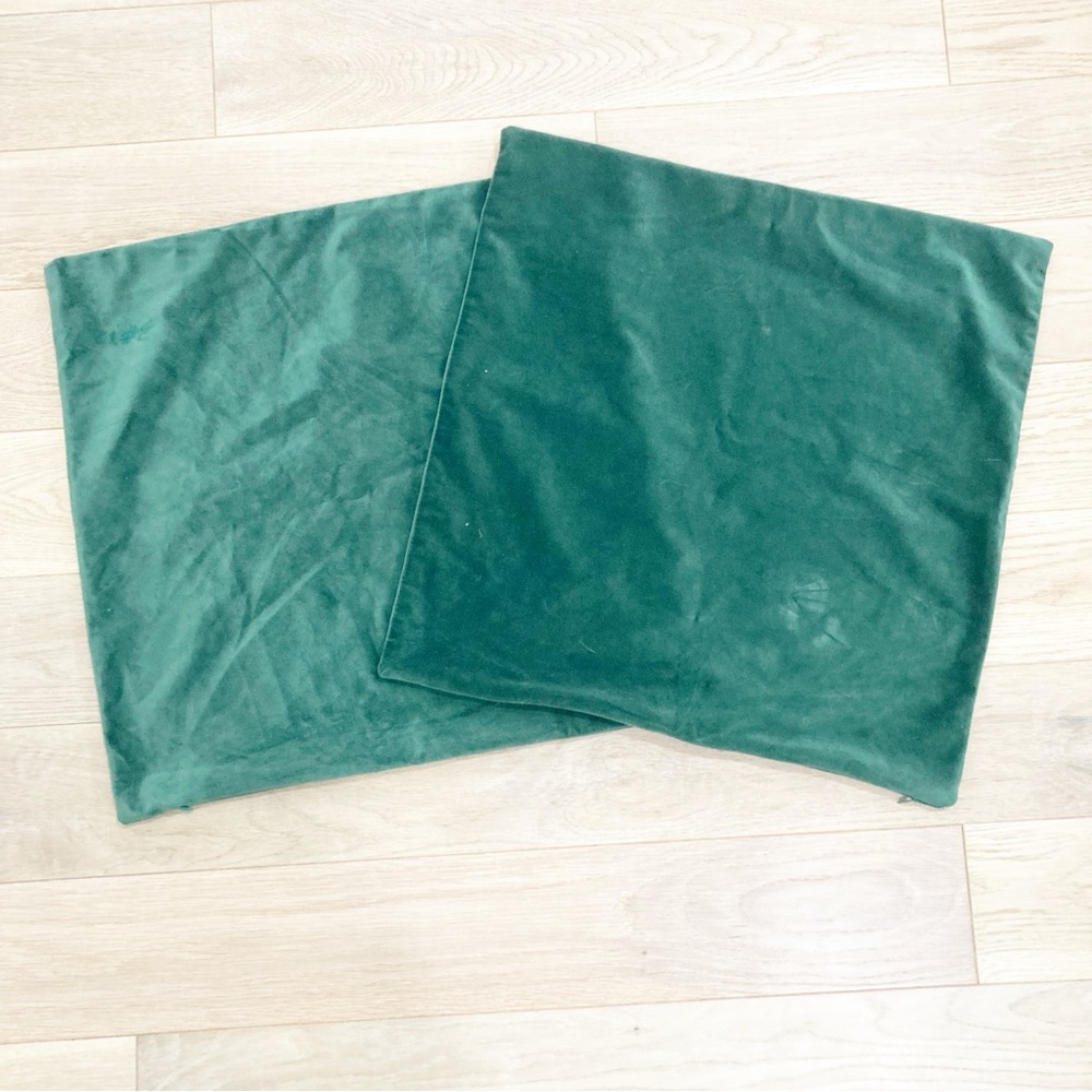 Green Velvet Pillow Covers